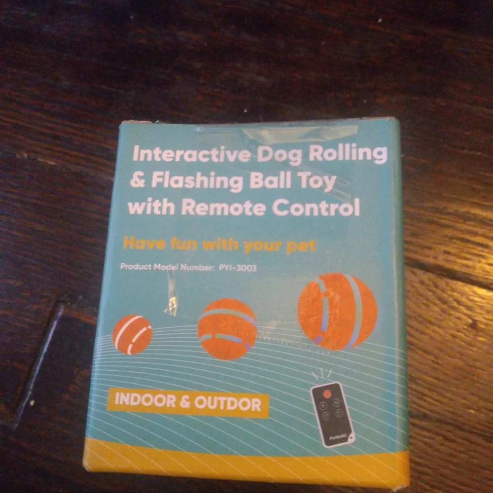 Interactive Dog Toys Ball, Active Rolling Ball with Remote Control LED Lights,